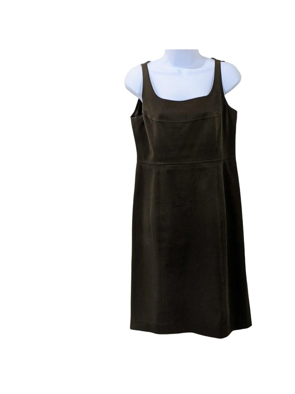 Nine West Brown Sleeveless Sheath Dress Size 8 Cotton Blend 43e